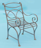 Lounging chair with scrolls